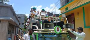 A grand procession of BJD MP candidate Anshuman and MLA candidate Ganeshwar in zone number 6