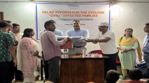 Relief to Cyclone “DANA” Affected Families in Bhadrak district by the TPNODL